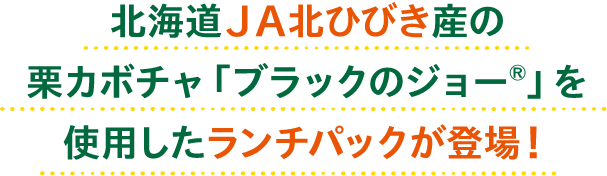 北海道JA北ひびき産の栗カボチャ「ブラックのジョー®」を使用したランチパックが登場！