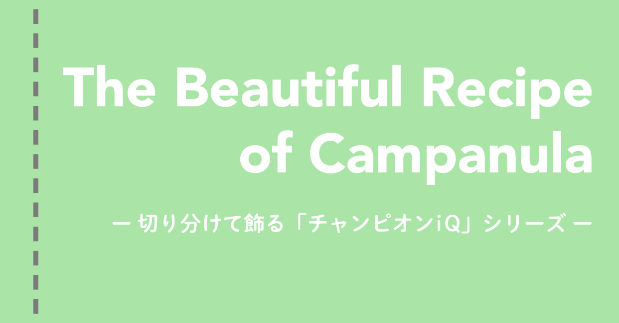 The Beautiful Recipe of Campanula -切り分けて飾るカンパニュラ「チャンピオン」シリーズ-